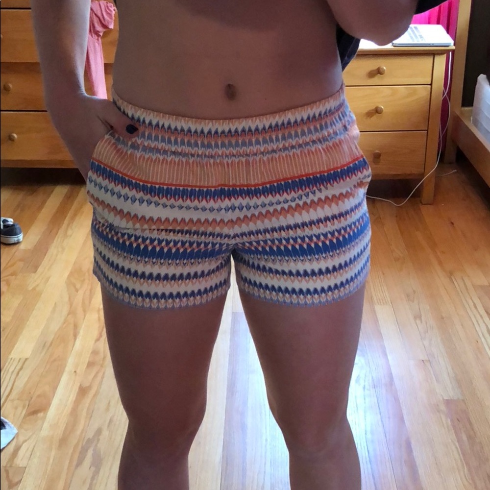 J crew bright fabric shorts